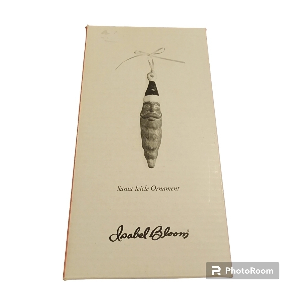 Isabel Bloom Santa Icicle Ornament EUC